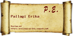Pallagi Erika névjegykártya
